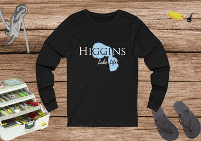 Higgins Lake Unisex Cotton Jersey Long Sleeve Tee - Michigan Lake