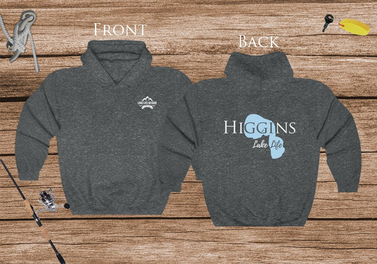 Higgins Lake Life Hoodie - BACK PRINTED - Sweatshirt - Michigan Lake