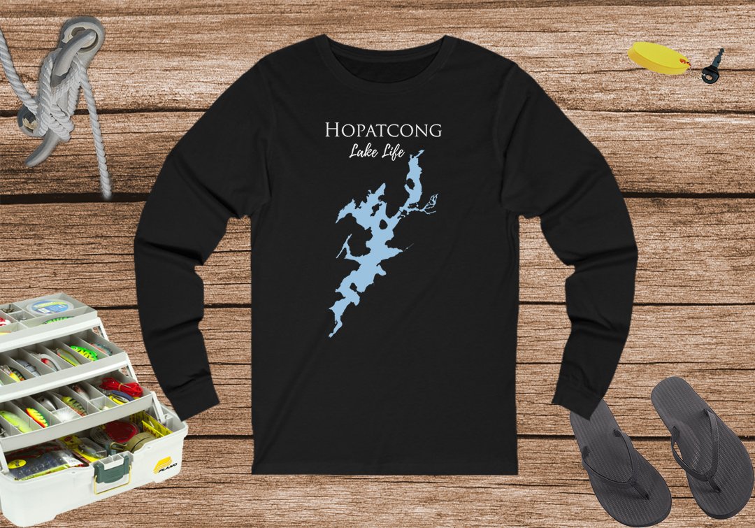 Hopatcong Lake Life Unisex Cotton Jersey Long Sleeve Tee - New Jersey Lake