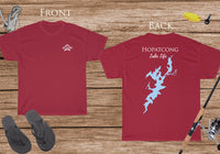 Hopatcong Lake Life - Cotton Short Sleeved - FRONT & BACK PRINTED - Short Sleeved Cotton Tee -  New Jersey Lake