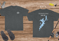 Hopatcong Lake Life - Cotton Short Sleeved - FRONT & BACK PRINTED - Short Sleeved Cotton Tee -  New Jersey Lake