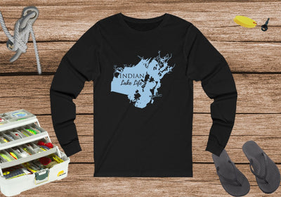 Indian Lake Lake Life Unisex Cotton Jersey Long Sleeve Tee - Ohio Lake
