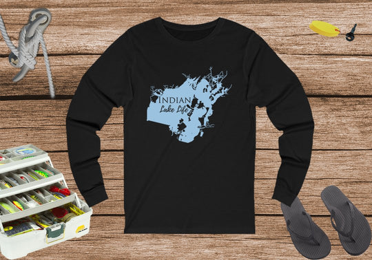 Indian Lake Lake Life Unisex Cotton Jersey Long Sleeve Tee - Ohio Lake
