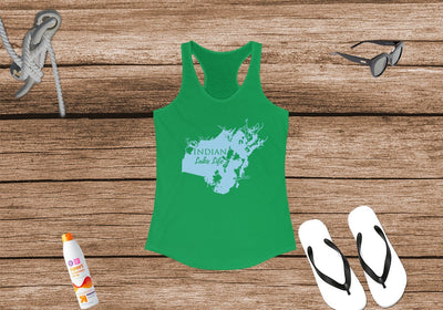 Indian Lake Life - Women's Ideal Racerback Tank - Ohio Lake