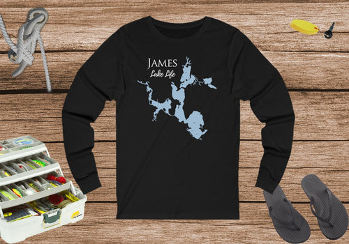 James Lake Life - Front Print - Unisex Jersey Long Sleeve Tee - Indiana Lake