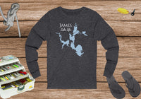 James Lake Life - Front Print - Unisex Jersey Long Sleeve Tee - Indiana Lake