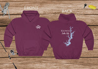 Lake Keowee Map Hoodie - Front & Back Printed - High Quality Lake Life Hooded Sweatshirt - Heavy Hooded Sweatshirt - South Carolina Lake
