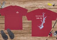 Keowee lake Life - Cotton Short Sleeved - FRONT & BACK PRINTED - Short Sleeved Cotton Tee - South Carolina Lake
