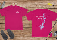 Keowee lake Life - Cotton Short Sleeved - FRONT & BACK PRINTED - Short Sleeved Cotton Tee - South Carolina Lake
