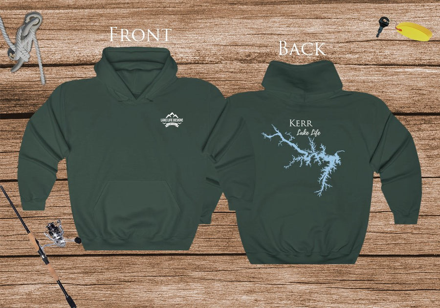 Kerr Lake Life Hoodie - Kerr - BACK PRINTED - Sweatshirt - Virginia North Carolina Lake