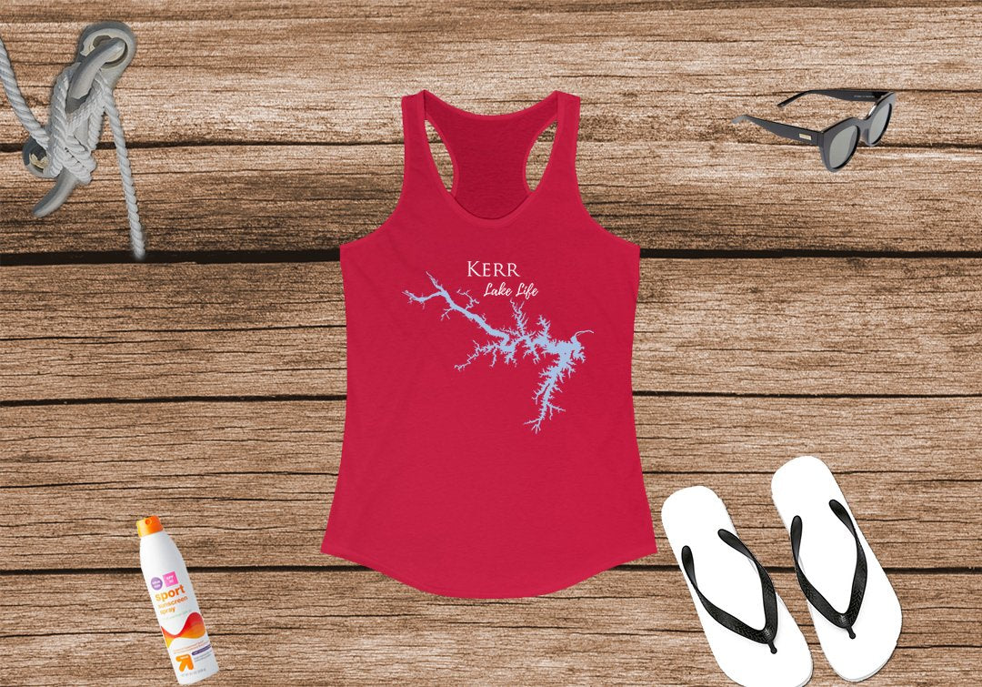 Kerr Lake Life Women's Ideal Racerback Tank - North Carolina Virginia Lake