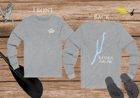 Keuka Lake - Lake Life Unisex Cotton Jersey Long Sleeve Tee - Back Printed - Virginia Lake