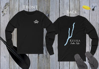 Keuka Lake - Lake Life Unisex Cotton Jersey Long Sleeve Tee - Back Printed - Virginia Lake