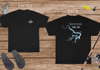 Keystone Lake Life - Cotton Short Sleeved - FRONT & BACK PRINTED - Short Sleeved Cotton Tee - Oklahoma Lake