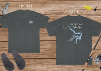 Keystone Lake Life - Cotton Short Sleeved - FRONT & BACK PRINTED - Short Sleeved Cotton Tee - Oklahoma Lake