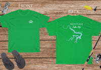 Keystone Lake Life - Cotton Short Sleeved - FRONT & BACK PRINTED - Short Sleeved Cotton Tee - Oklahoma Lake