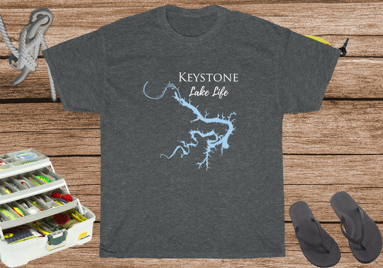 Keystone Lake Life Heavy Cotton Tee - Oklahoma Lake