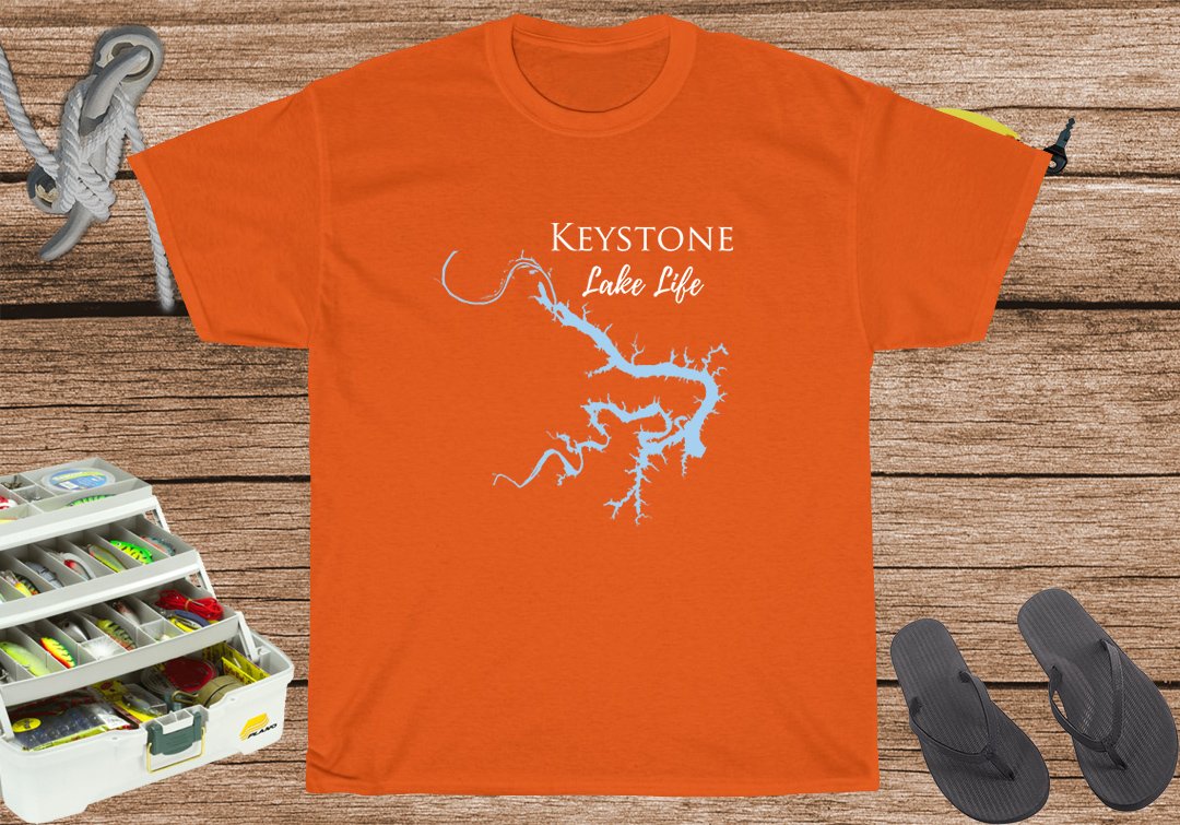 Keystone Lake Life Heavy Cotton Tee - Oklahoma Lake