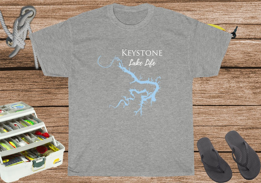 Keystone Lake Life Heavy Cotton Tee - Oklahoma Lake