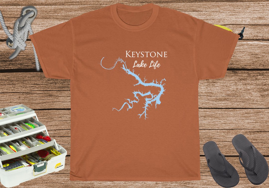 Keystone Lake Life Heavy Cotton Tee - Oklahoma Lake