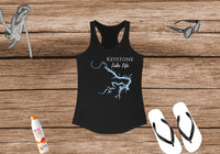 Keystone Lake Life Women's Ideal Racerback Tank - Oklahoma Lake Life