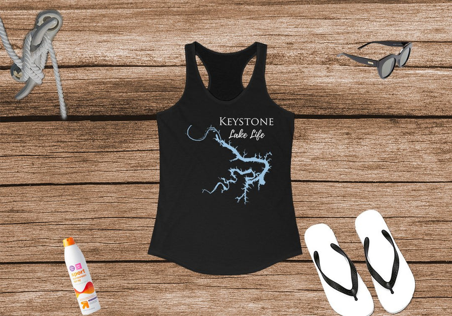 Keystone Lake Life Women's Ideal Racerback Tank - Oklahoma Lake Life