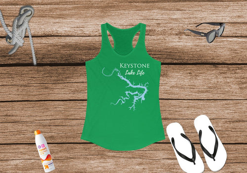 Keystone Lake Life Women's Ideal Racerback Tank - Oklahoma Lake Life