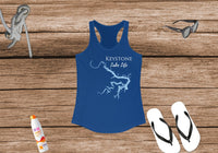 Keystone Lake Life Women's Ideal Racerback Tank - Oklahoma Lake Life