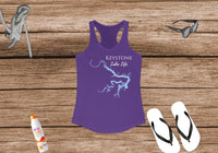 Keystone Lake Life Women's Ideal Racerback Tank - Oklahoma Lake Life