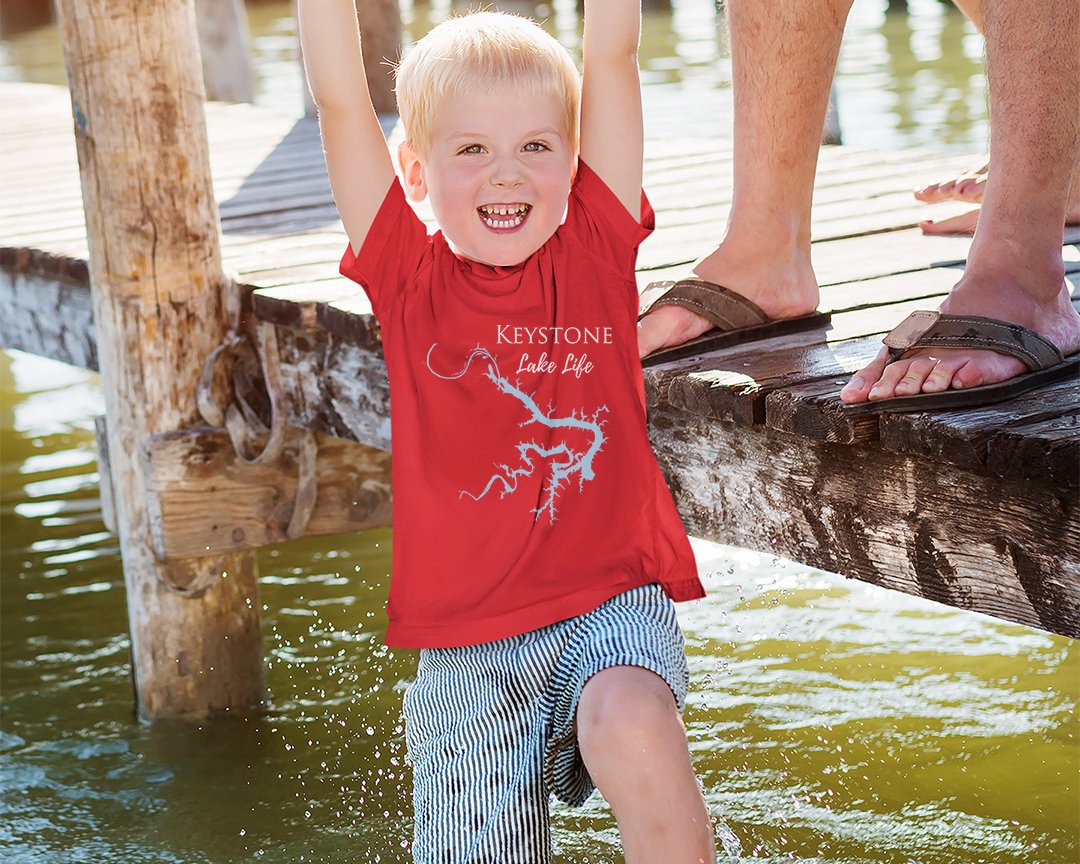 Keystone Lake Life - Kids Heavy Cotton Tee - Oklahoma Lake