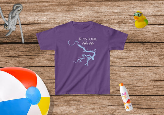 Keystone Lake Life - Kids Heavy Cotton Tee - Oklahoma Lake