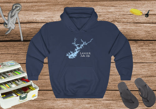 Lake Lanier Hoodie Sweatshirt - Lanier Lake Life - Comfortable Heavy Cotton - Georgia Lake