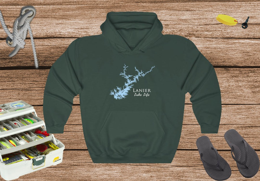 Lake Lanier Hoodie Sweatshirt - Lanier Lake Life - Comfortable Heavy Cotton - Georgia Lake