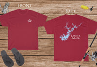 Lanier Lake Life Heavy Cotton Tee - Front and Back Print - Georgia Lake
