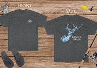Lanier Lake Life Heavy Cotton Tee - Front and Back Print - Georgia Lake