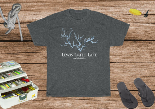 Lewis Smith Lake Alabama Heavy Cotton Tee - Alabama Lake
