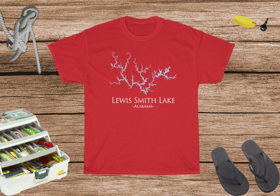 Lewis Smith Lake Alabama Heavy Cotton Tee - Alabama Lake