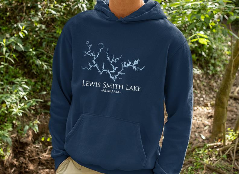 Lewis Smith Lake Alabama Hoodie Sweatshirt - Alabama Lake