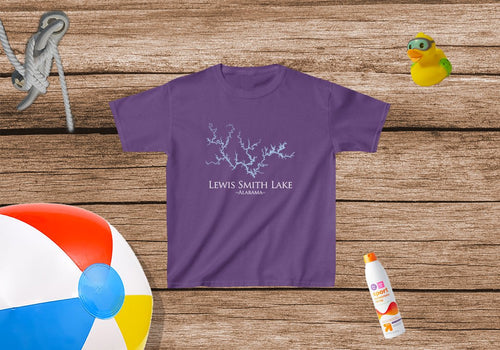 Lewis Smith Lake Alabama - Front Printed - Kids Heavy Cotton Tee - Alabama Lake