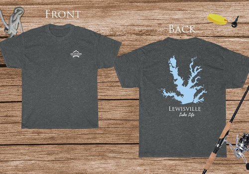 Lewisville Lake Life - Cotton Short Sleeved - FRONT & BACK PRINTED - Short Sleeved Cotton Tee - Texas Lake