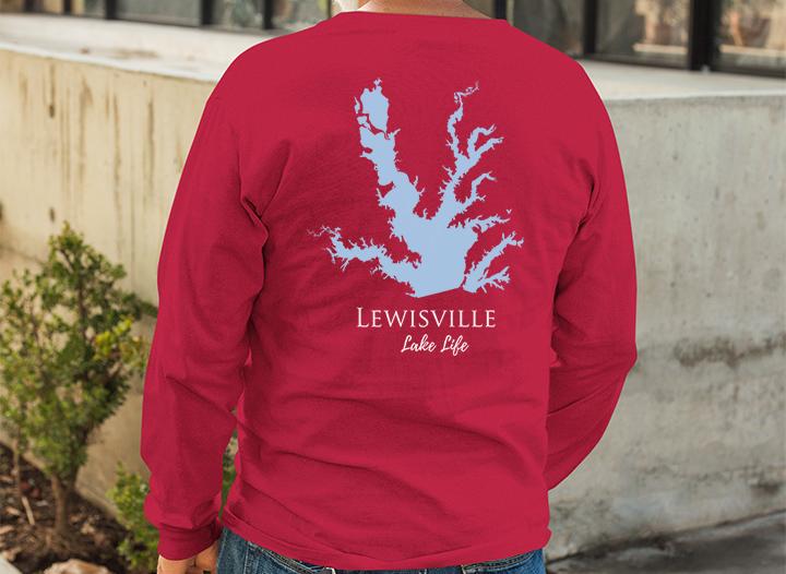 Lewisville Lake Life  - Lake Life Unisex Cotton Jersey Long Sleeve Tee - Back Printed - Texas Lake