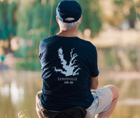 Lewisville Lake Life - Cotton Short Sleeved - FRONT & BACK PRINTED - Short Sleeved Cotton Tee - Texas Lake