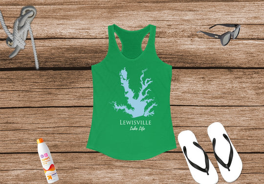 Lewisville Lake Life Women's Ideal Racerback Tank - Texas Lake