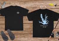 Lewisville Lake Life - Cotton Short Sleeved - FRONT & BACK PRINTED - Short Sleeved Cotton Tee - Texas Lake