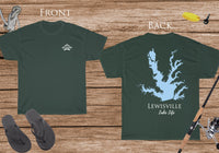 Lewisville Lake Life - Cotton Short Sleeved - FRONT & BACK PRINTED - Short Sleeved Cotton Tee - Texas Lake