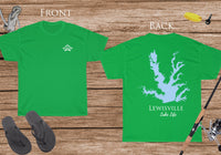 Lewisville Lake Life - Cotton Short Sleeved - FRONT & BACK PRINTED - Short Sleeved Cotton Tee - Texas Lake