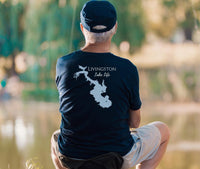 Livingston Lake Life - Cotton Short Sleeved - FRONT & BACK PRINTED - Short Sleeved Cotton Tee -  Texas Lake