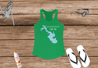 Livingston Lake Life - Women's Ideal Racerback Tank - Texas Lake