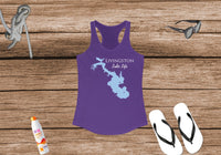 Livingston Lake Life - Women's Ideal Racerback Tank - Texas Lake