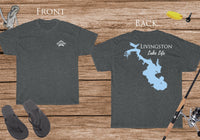 Livingston Lake Life - Cotton Short Sleeved - FRONT & BACK PRINTED - Short Sleeved Cotton Tee -  Texas Lake